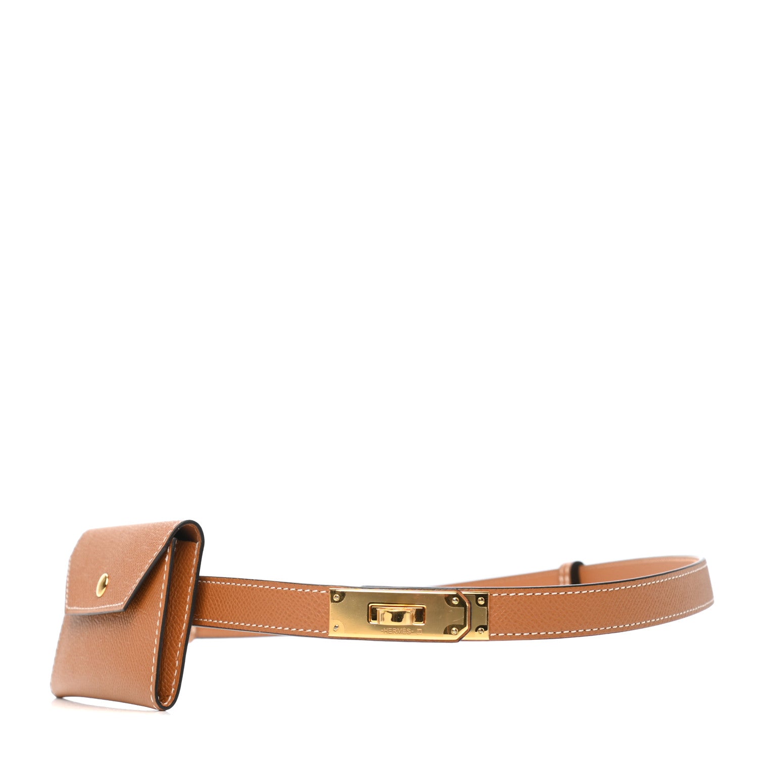 Hermes Epsom Kelly Pocket Belt Gold 1 of 5
