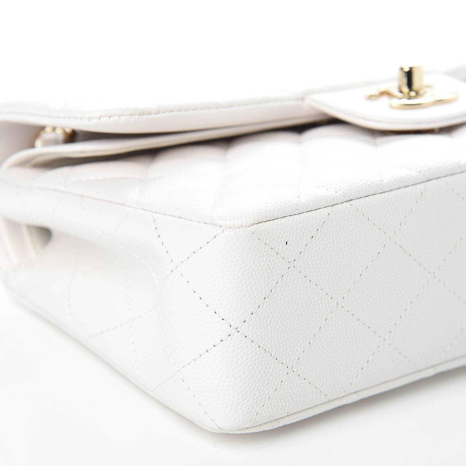 Chanel Caviar Quilted Small Double Flap White 8 of 9