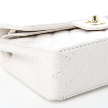 Chanel Caviar Quilted Small Double Flap White 8 of 9