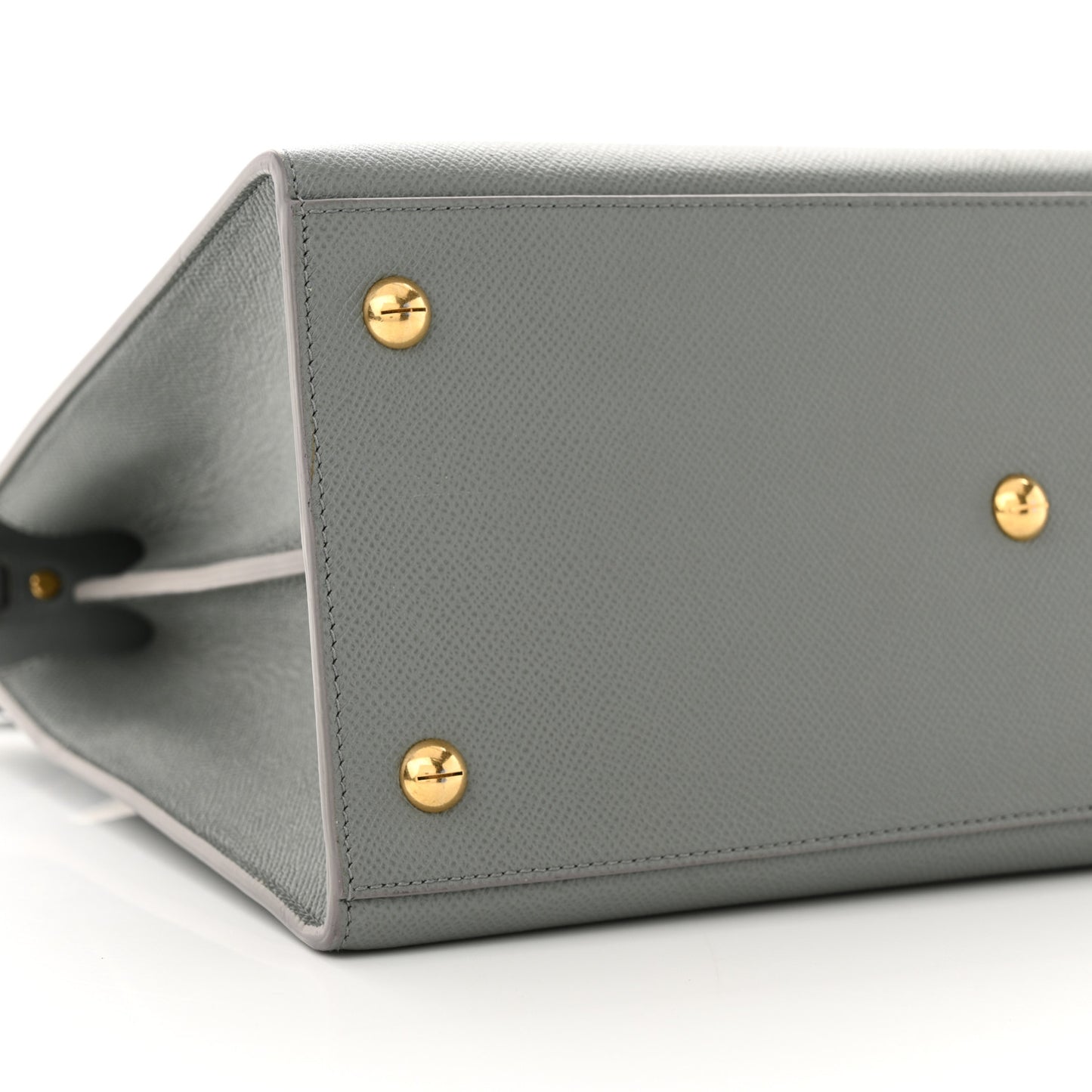 Grained Calfskin Large St. Honore Tote Grey Stone