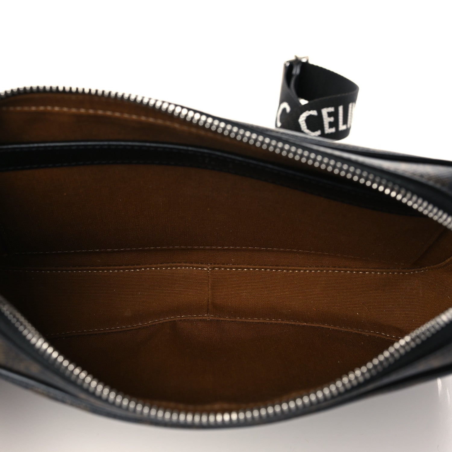 Celine Triomphe Canvas Medium Horizontal Messenger Bag Black 4 of 7