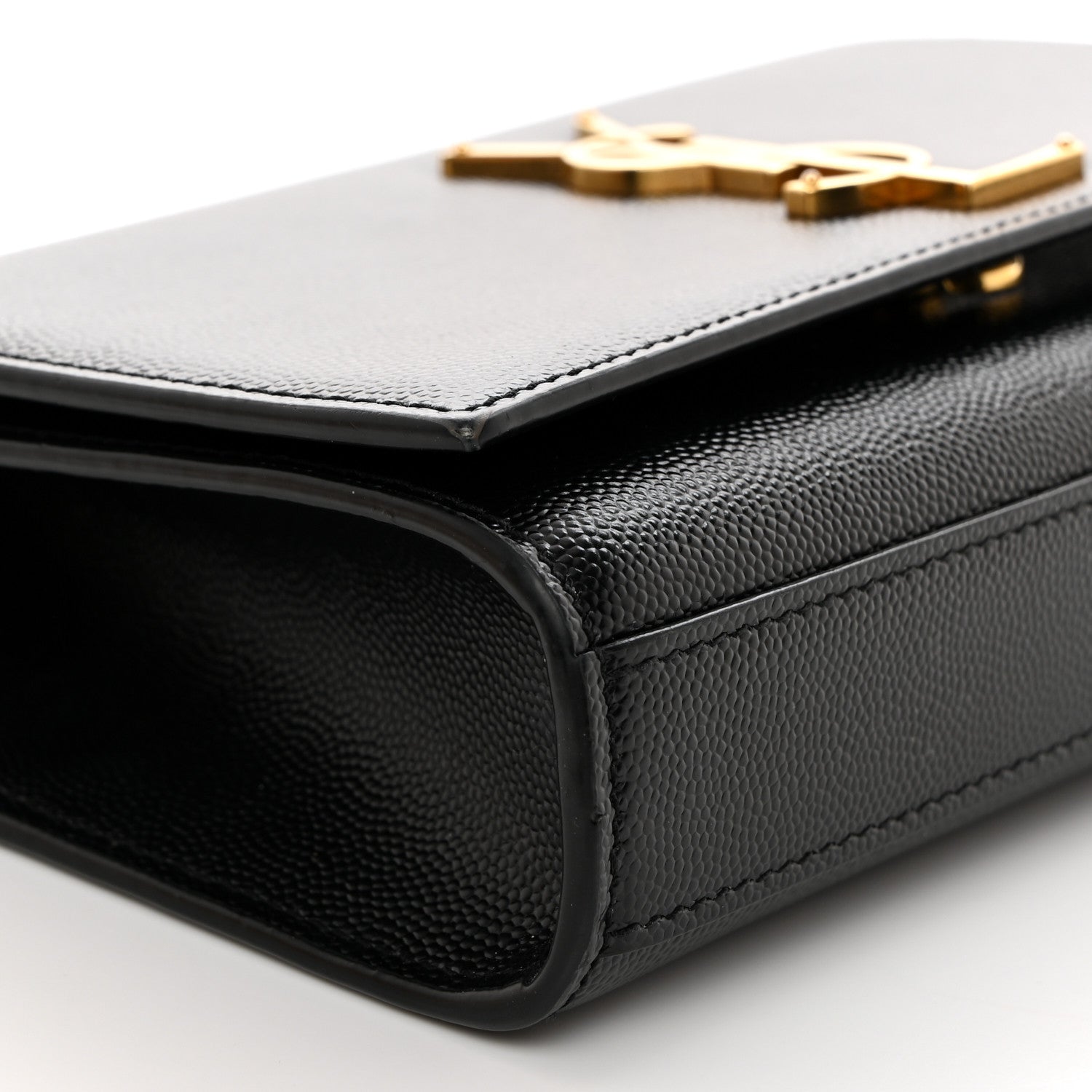 Saint Laurent Grain De Poudre Small Monogram Kate Satchel Black 9 of 10