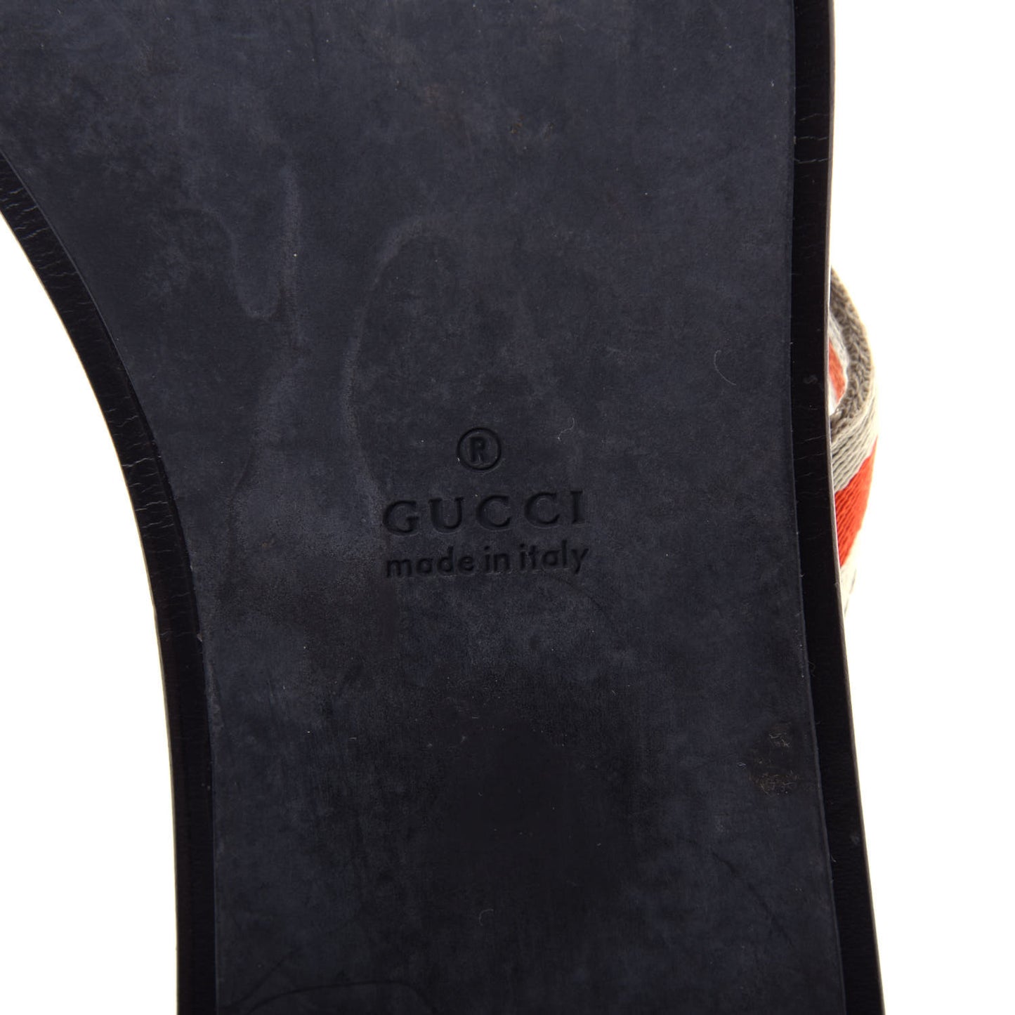 Nylon Calfskin Web Womens Thong Sandals 36.5 Papaya Cocoa