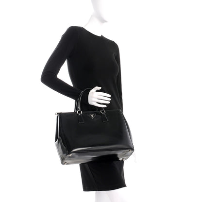 Prada Spazzolato Large Galleria Double Zip Tote Nero Black 2 of 11