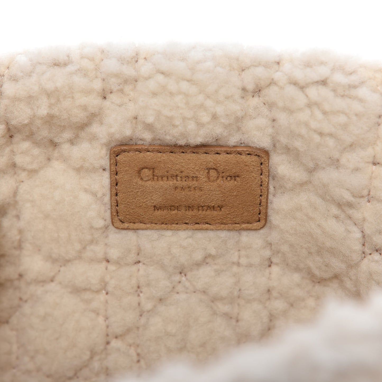 Shearling Cannage Large Caro Bag Camel
