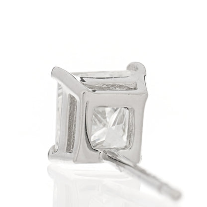 Parker & West by FASHIONPHILE Platinum Diamond .61ct Square Cut Solitaire Earrings 6 of 6