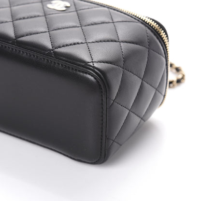 Chanel Lambskin Quilted Small Vanity Case With Chain Black 9 of 9