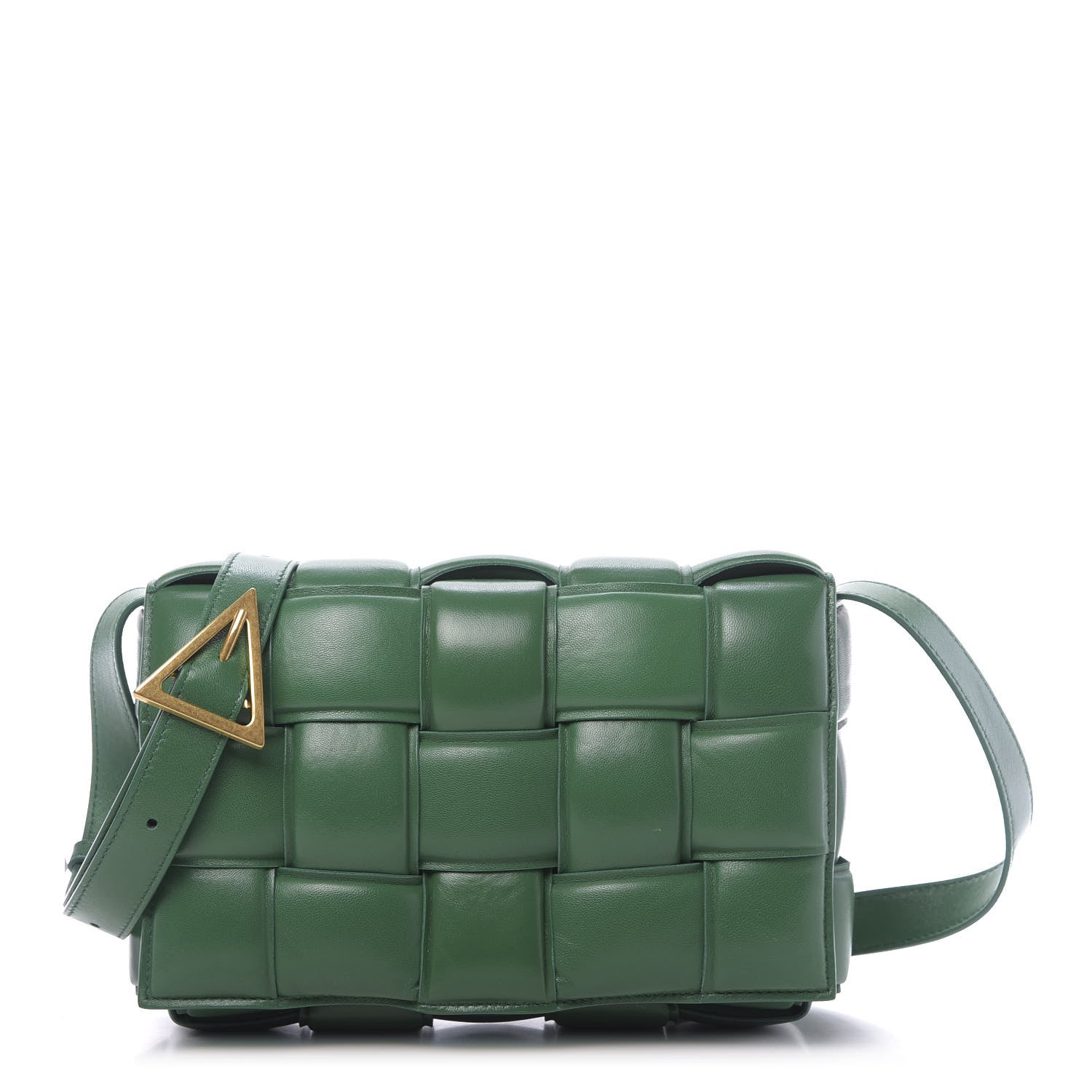 Bottega Veneta Nappa Maxi Intreccio Padded Cassette Crossbody Bag Racing Green 1 of 12