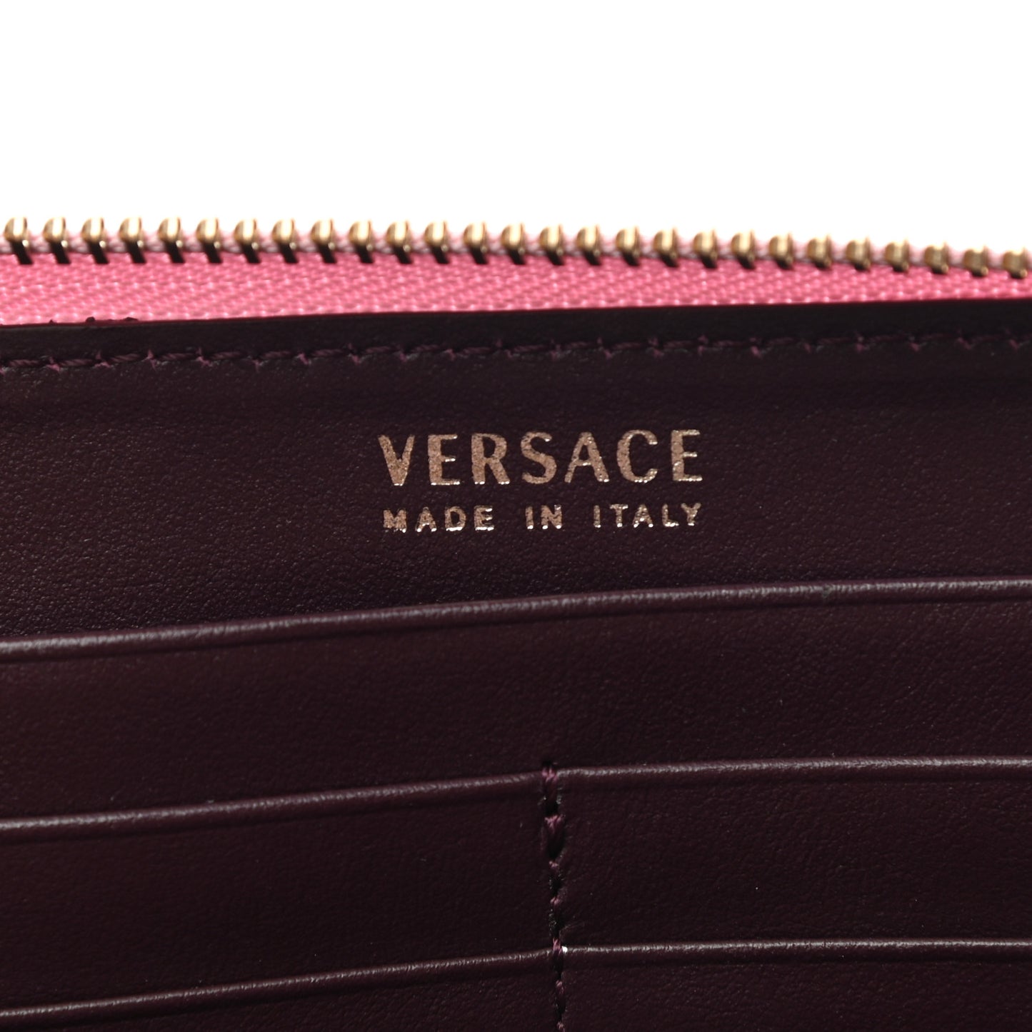Nappa Zip Around Wallet Pink
