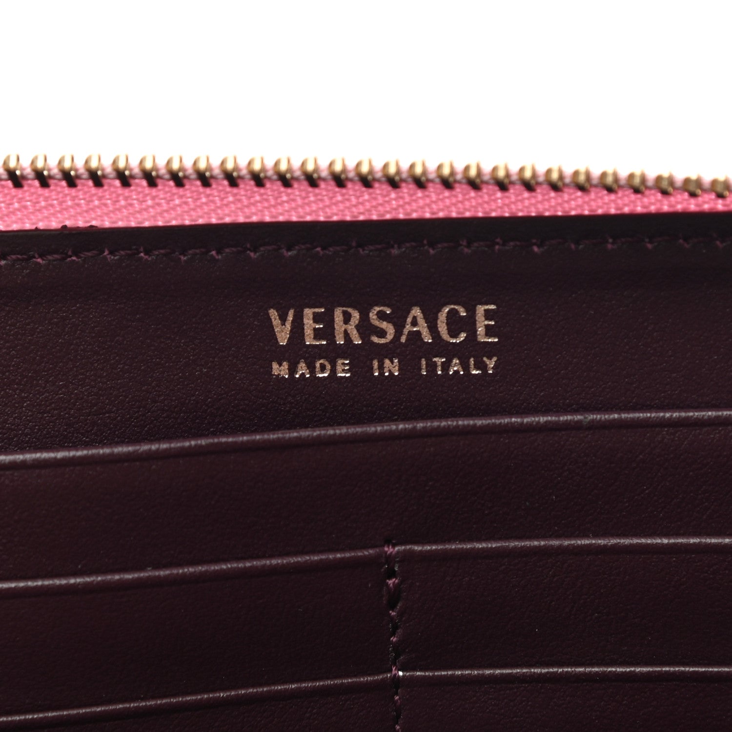 Versace Nappa Zip Around Wallet Pink 6 of 7