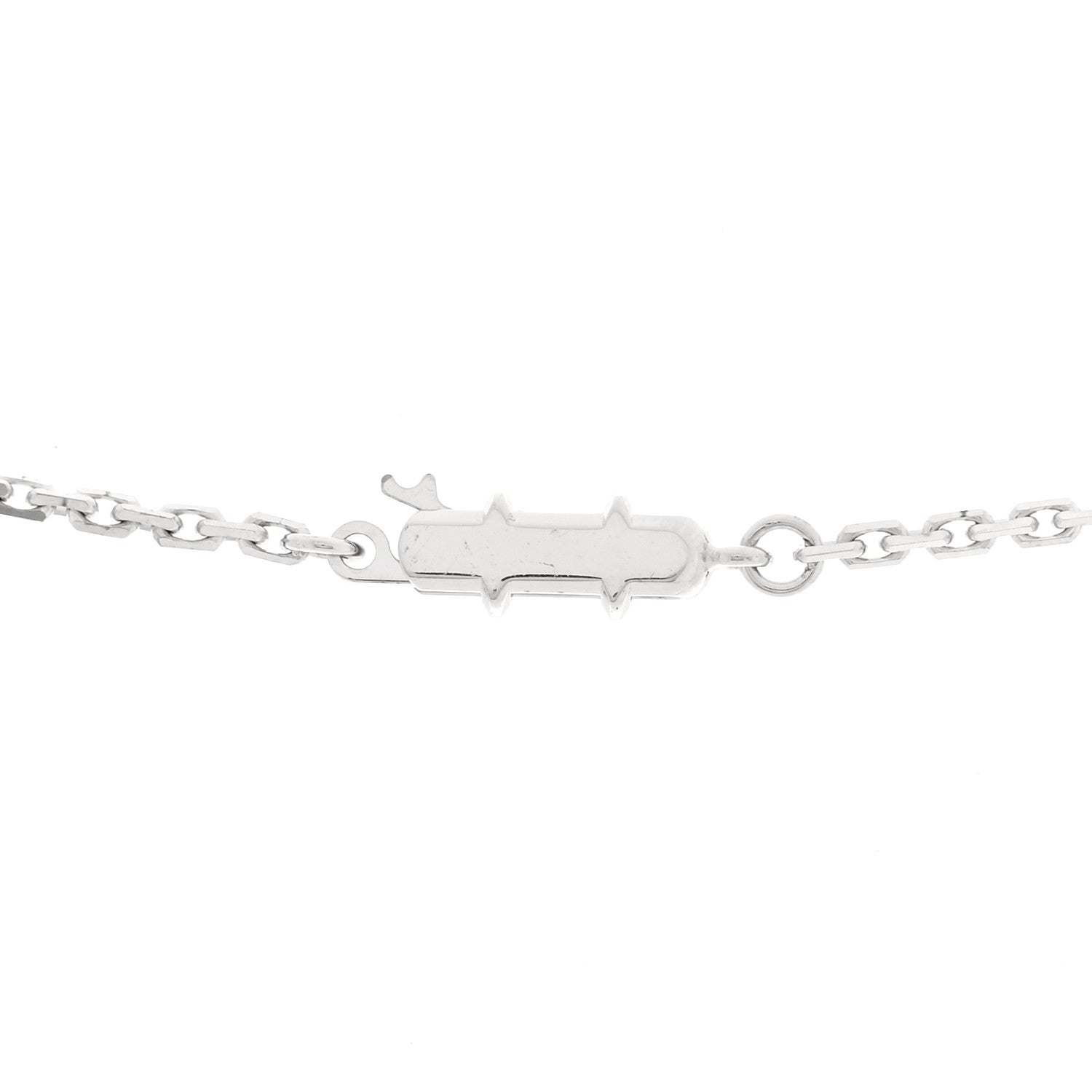 Cartier 18K White Gold Diamond LOVE Paved Necklace 5 of 7