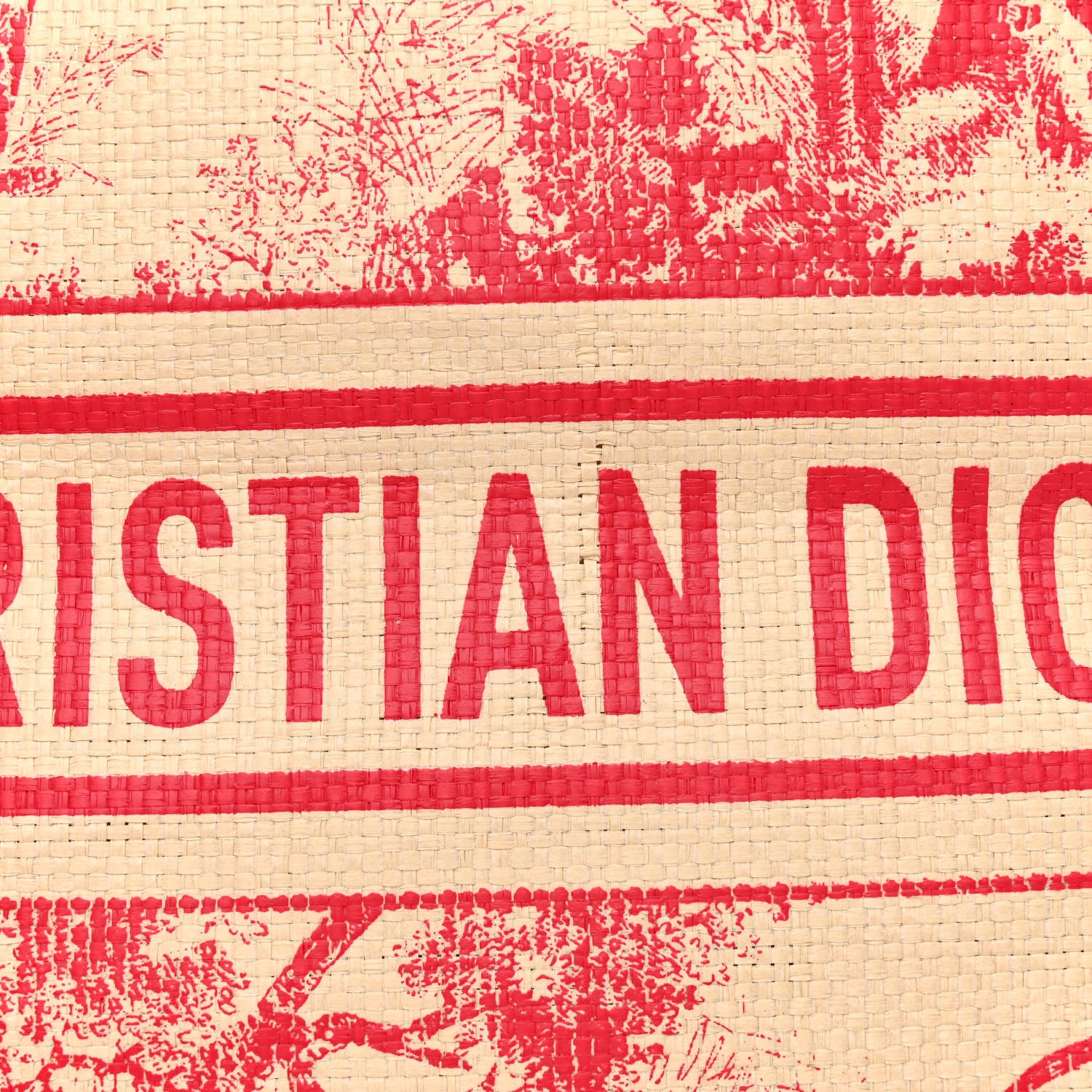 Christian Dior Straw Dioriviera Tote Red 6 of 10
