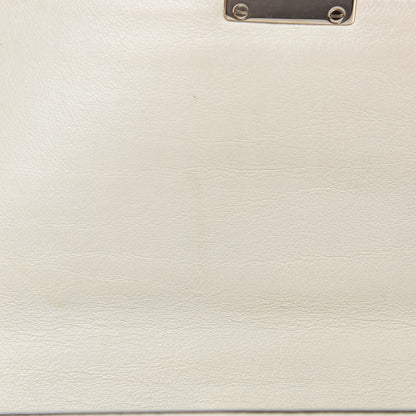 Valentino Garavani Vitello Bi-Color Large Glam Lock Rockstud Flap Fuxia Fluo Ivory 10 of 15