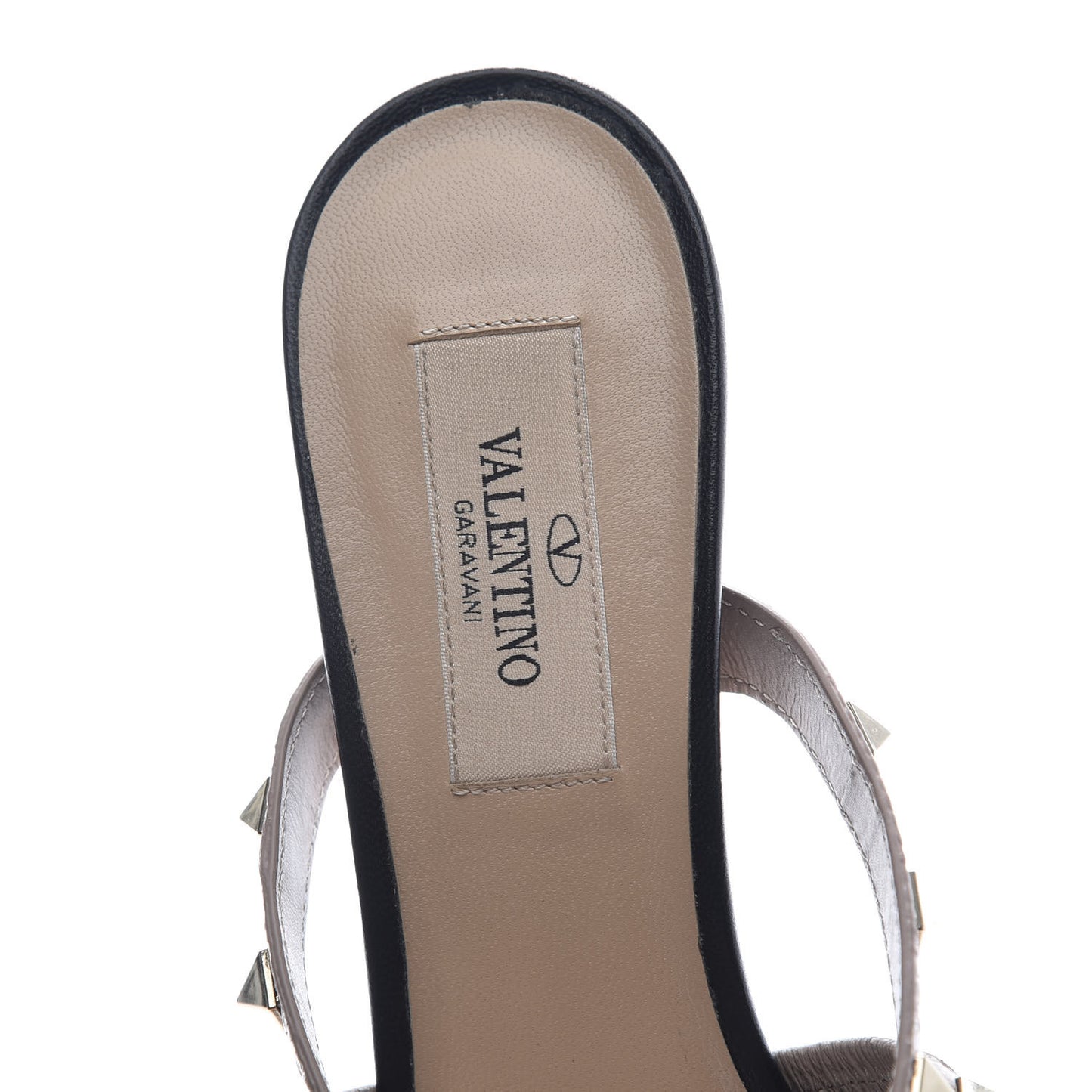 Nappa Rockstud Criss Cross 55mm Mules 37 Black Poudre