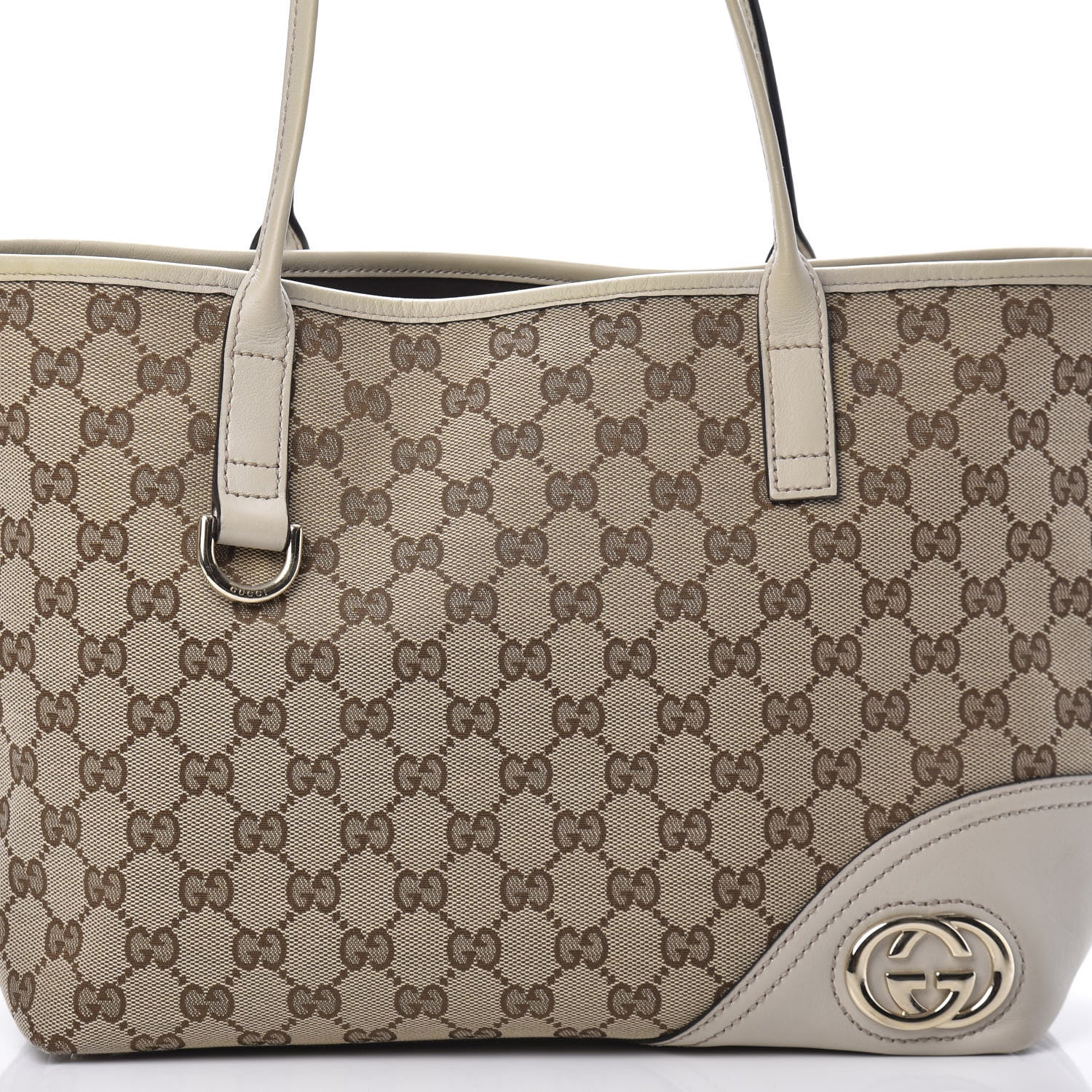 Gucci Monogram Medium New Britt Tote Off White 8 of 18