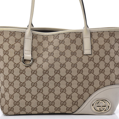 Gucci Monogram Medium New Britt Tote Off White 8 of 18