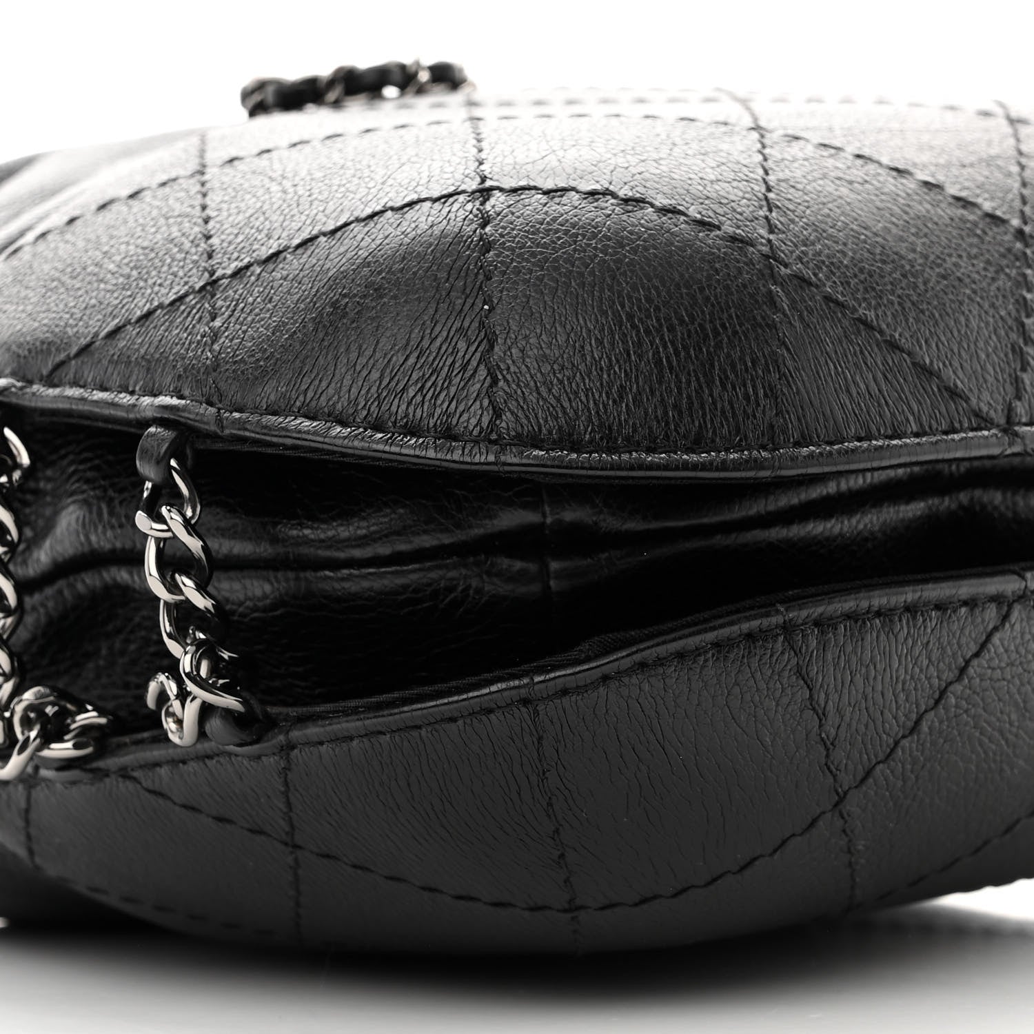 Chanel Calfskin Quilted Small Gabrielle Bucket Black 9 of 11