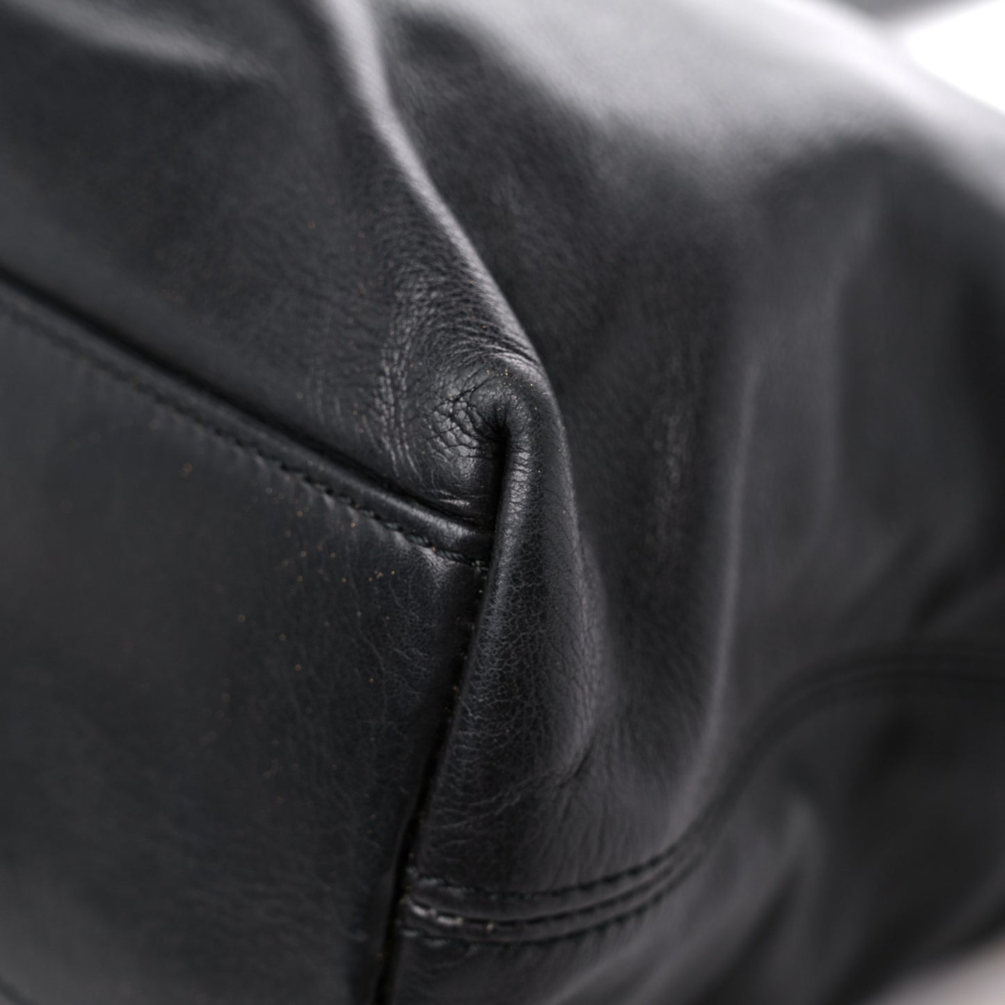 Calfskin CC Shoulder Bag Black