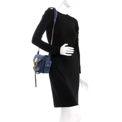 Chloe Calfskin Suede Small Jodie Camera Bag Navy 2 of 7