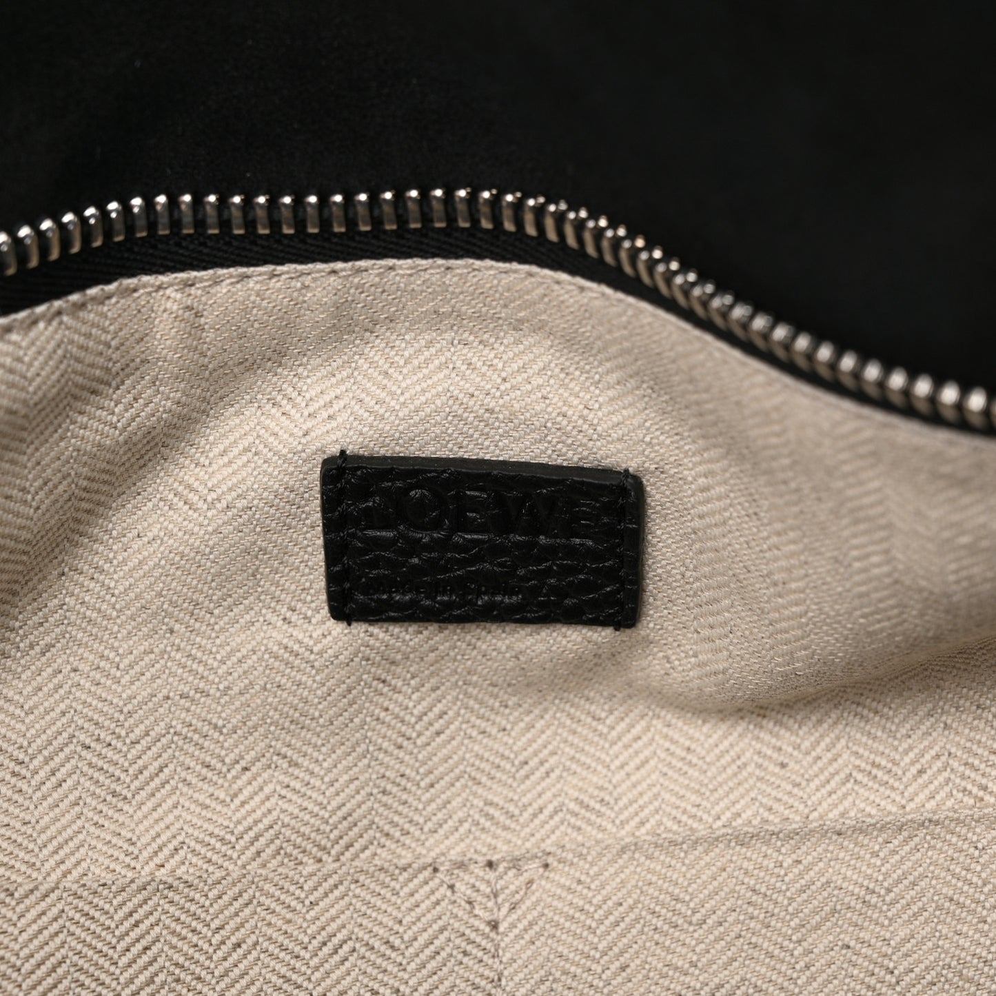 Calfskin Large Puzzle Edge Bag Black