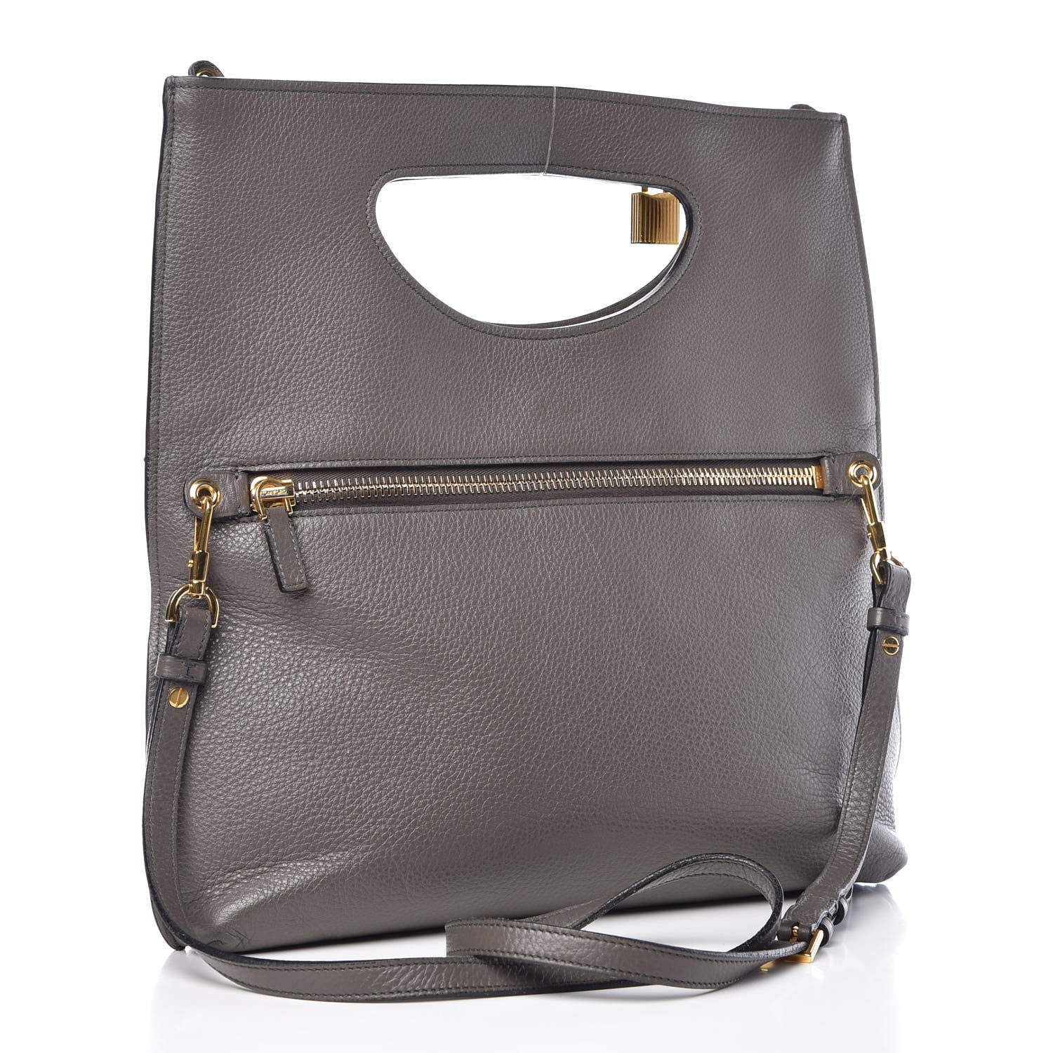 Tom Ford Grained Calfskin Alix Shoulder Bag Graphite 4 of 12