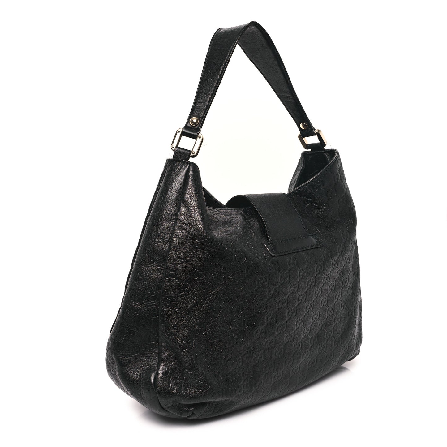 Guccissima Large New Ladies Web Hobo Black