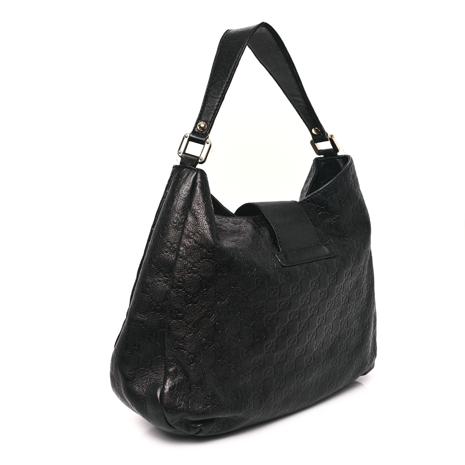 Gucci Guccissima Large New Ladies Web Hobo Black 3 of 15