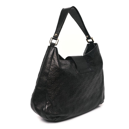 Gucci Guccissima Large New Ladies Web Hobo Black 3 of 15