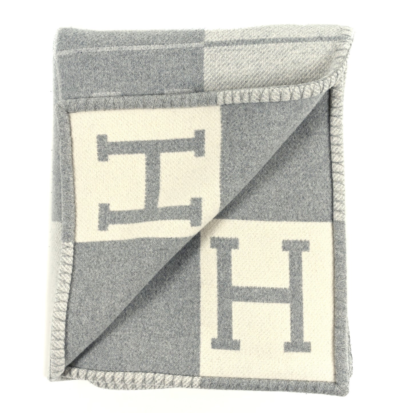 Wool Cashmere Avalon III Blanket Ecru Gris Clair