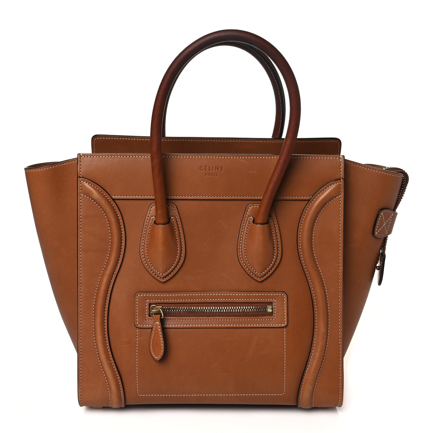Natural Calfskin Micro Luggage Tan