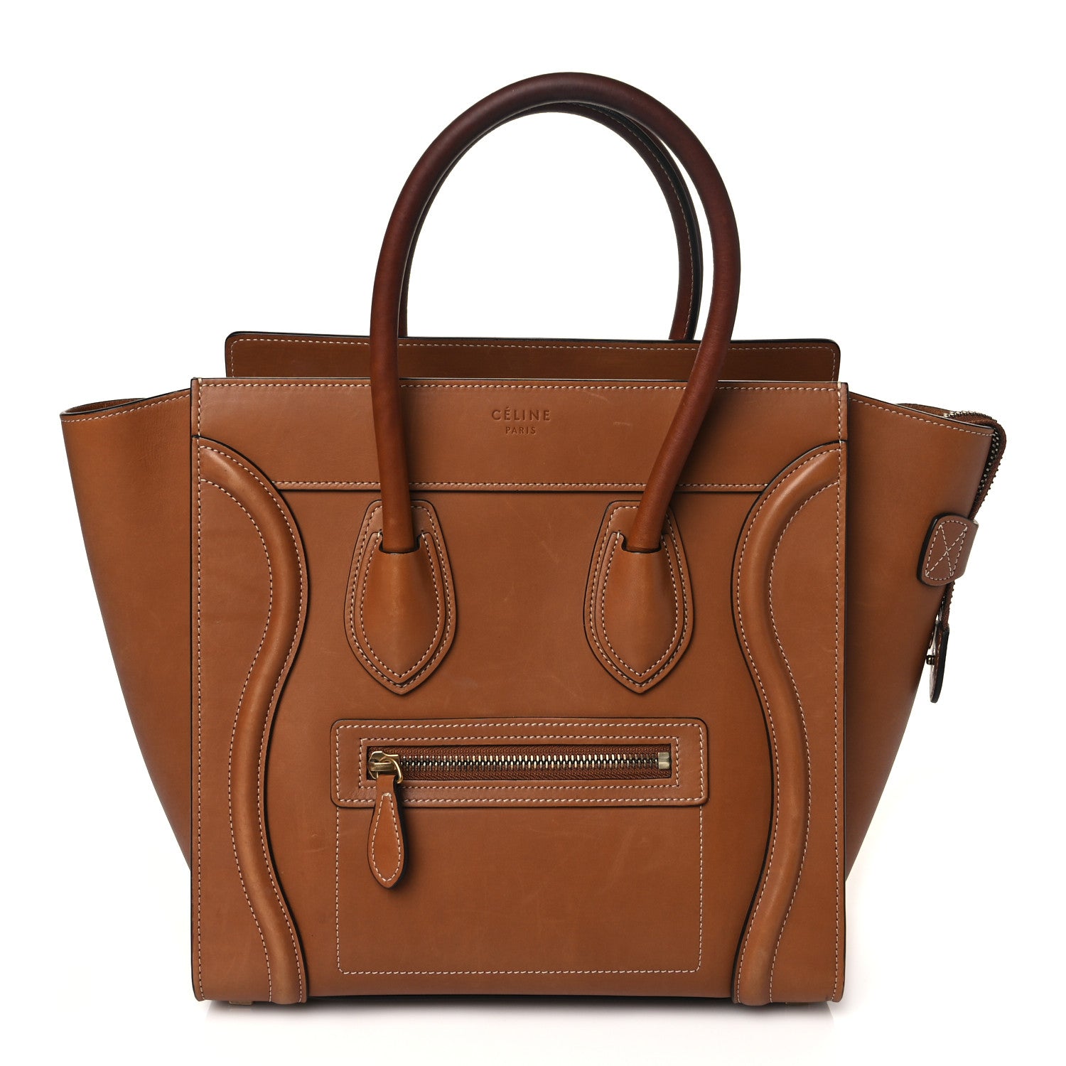 Celine Natural Calfskin Micro Luggage Tan 1 of 9