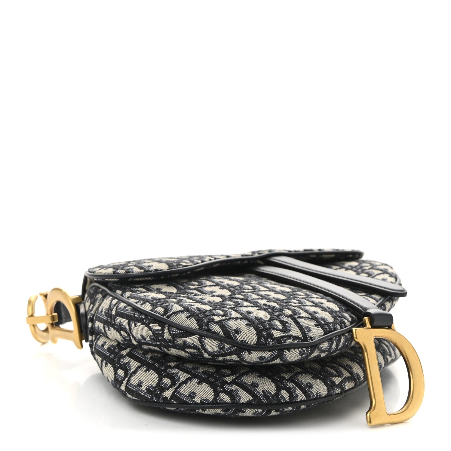 Christian Dior Oblique Saddle Bag Blue 4 of 11