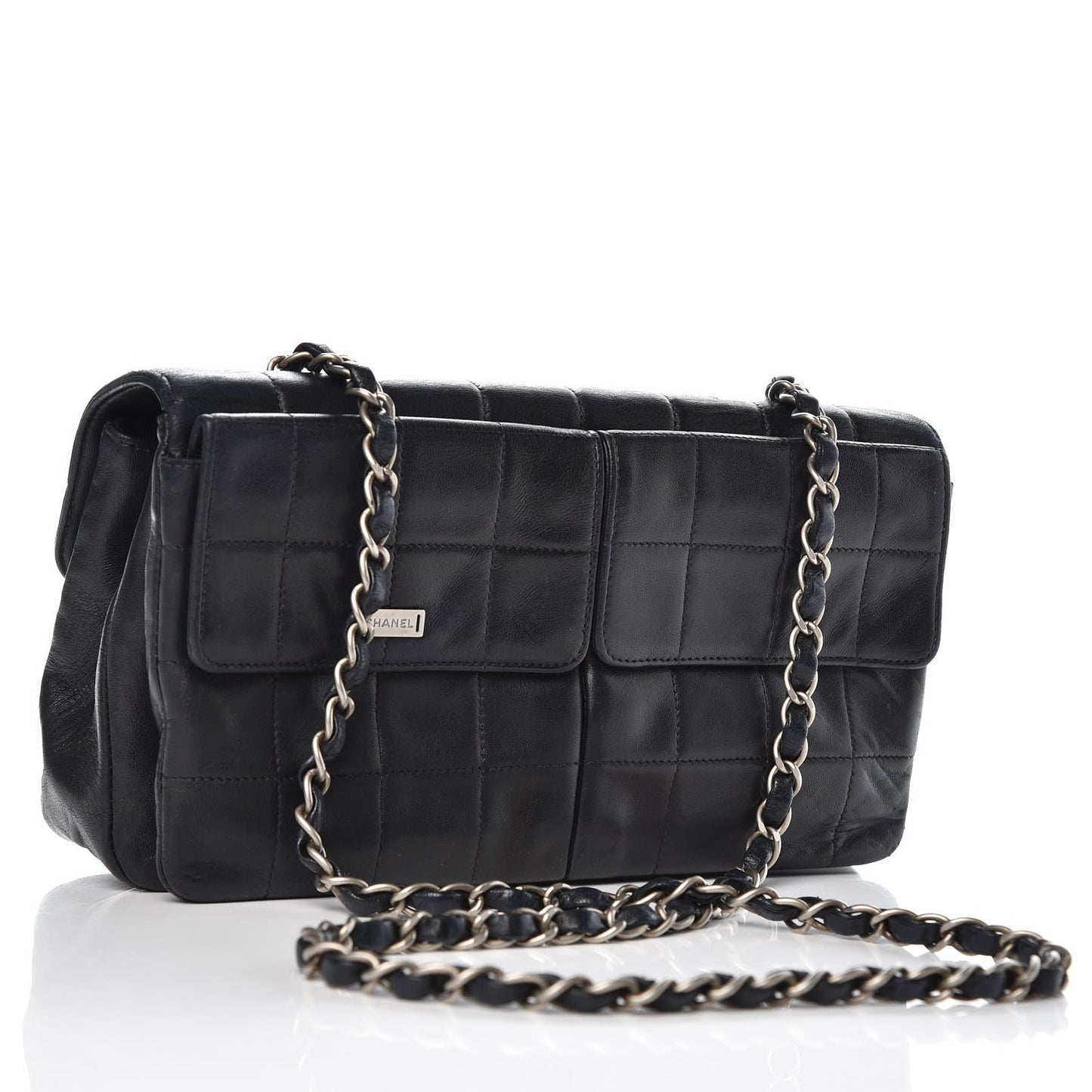 Lambskin Reissue Chocolate Bar Flap Black