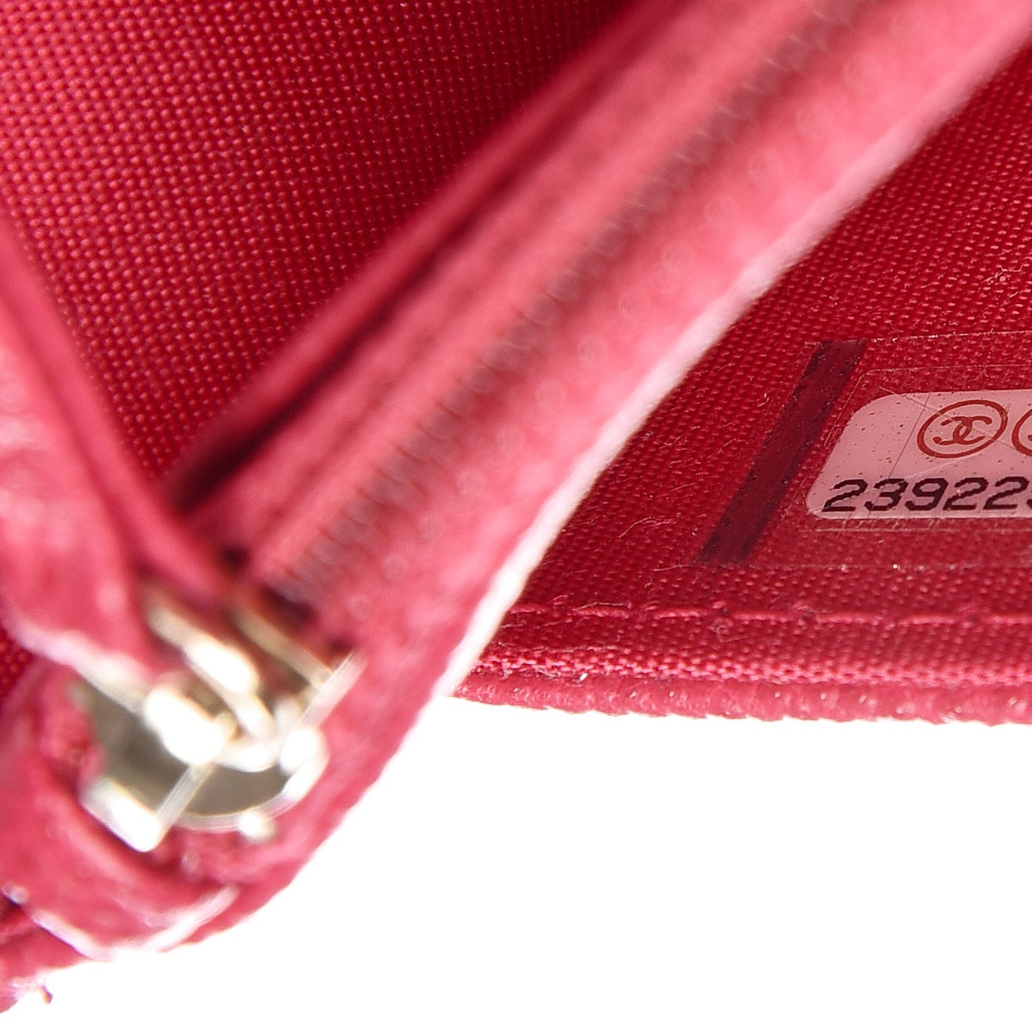 Caviar Quilted Boy Wallet On Chain WOC Fuchsia