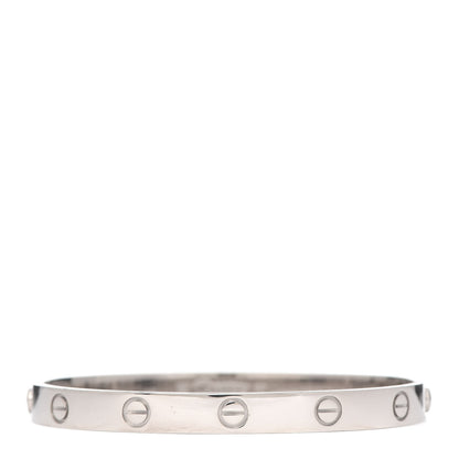Cartier 18K White Gold LOVE Bracelet 17 1 of 8