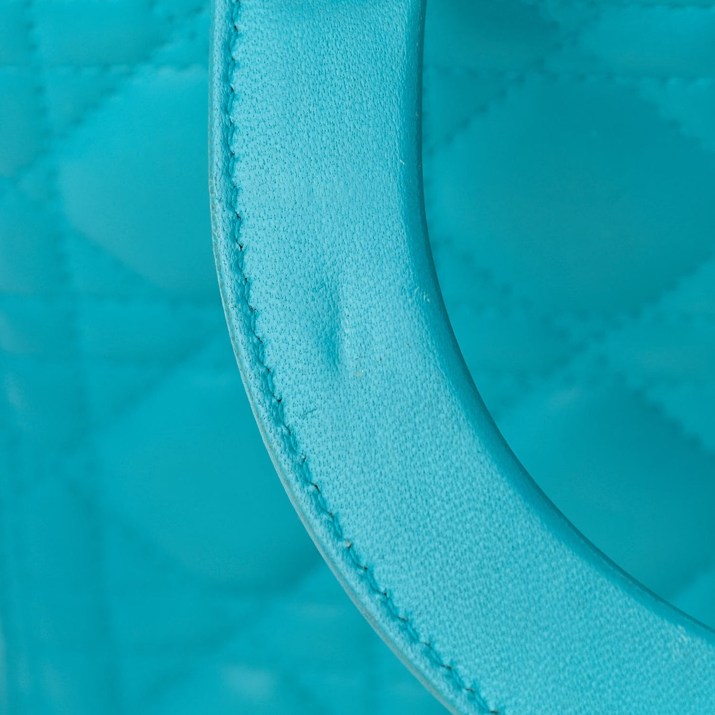 Lambskin Cannage Medium Lady Dior Turquoise