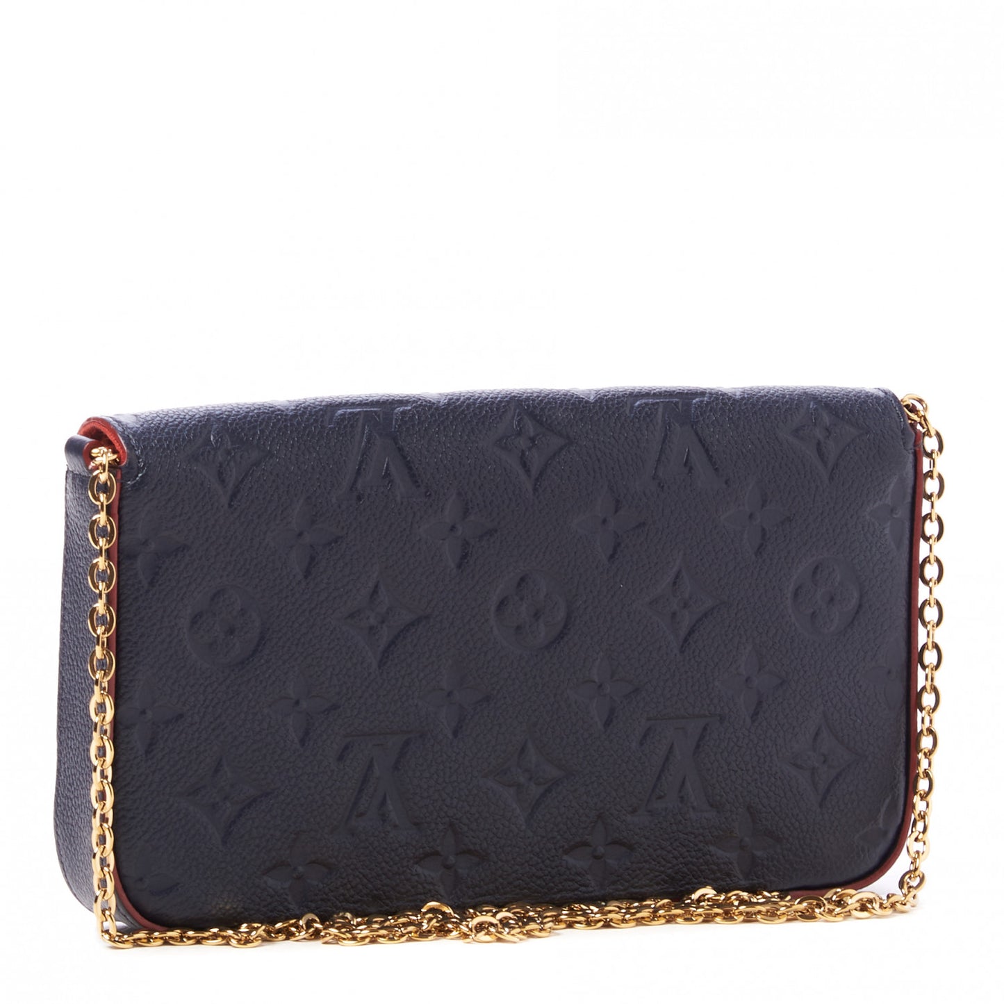 Empreinte Pochette Felicie Chain Wallet Marine Rouge