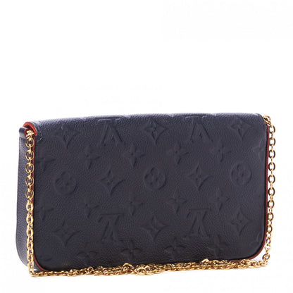 Louis Vuitton Empreinte Pochette Felicie Chain Wallet Marine Rouge 3 of 9