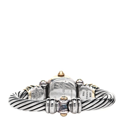 David Yurman Sterling Silver 14K Yellow Gold Mother of Pearl 21mm Classic Cable Quartz Watch 3 of 4