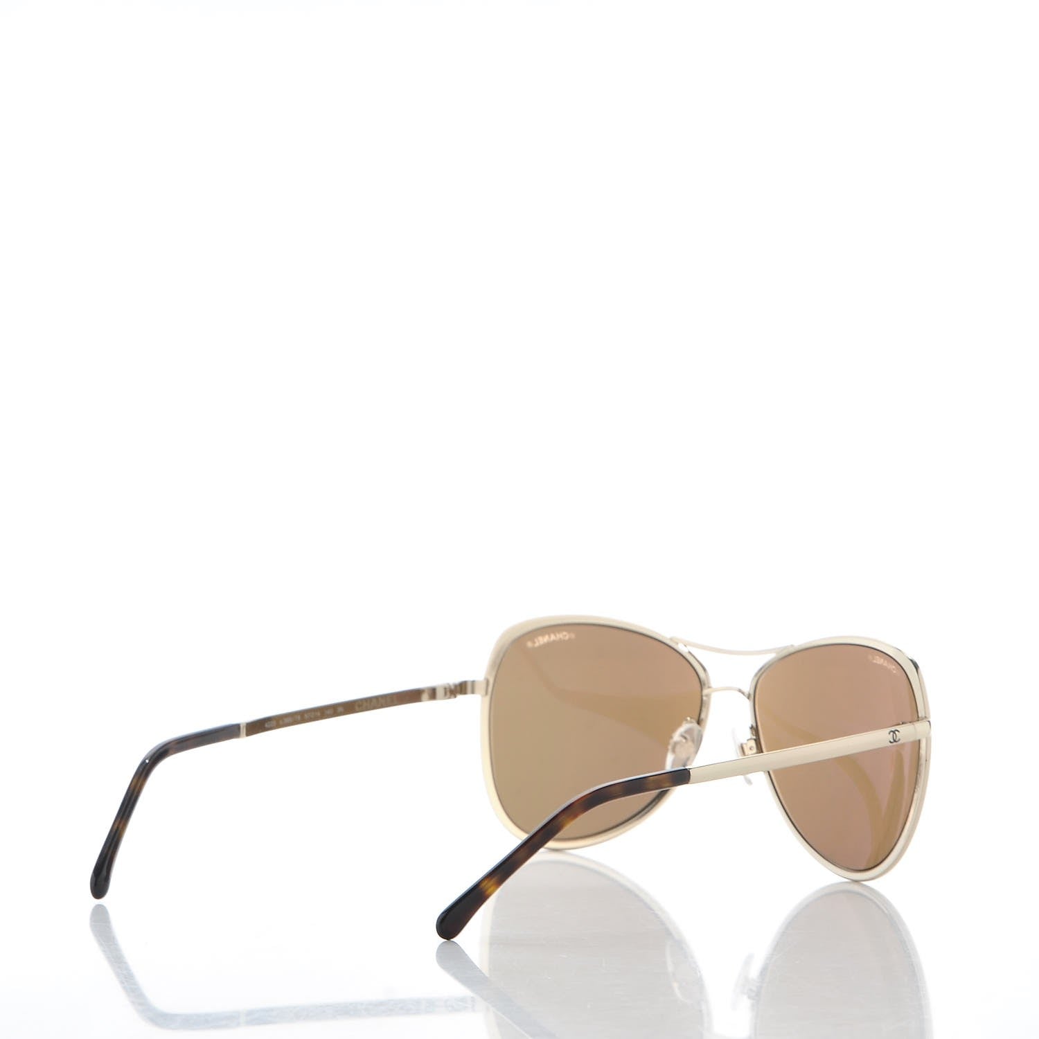 Chanel 18K Pilot Summer Sunglasses 4223 Gold 4 of 7