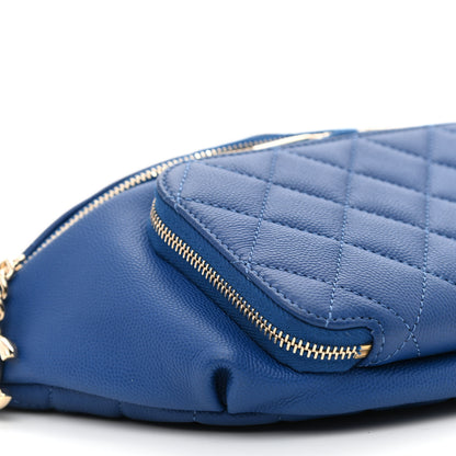Chanel Caviar Quilted Business Affinity Waist Belt Bag Dark Blue 10 of 11