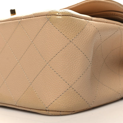 Chanel Caviar Quilted Jumbo Double Flap Beige 10 of 13