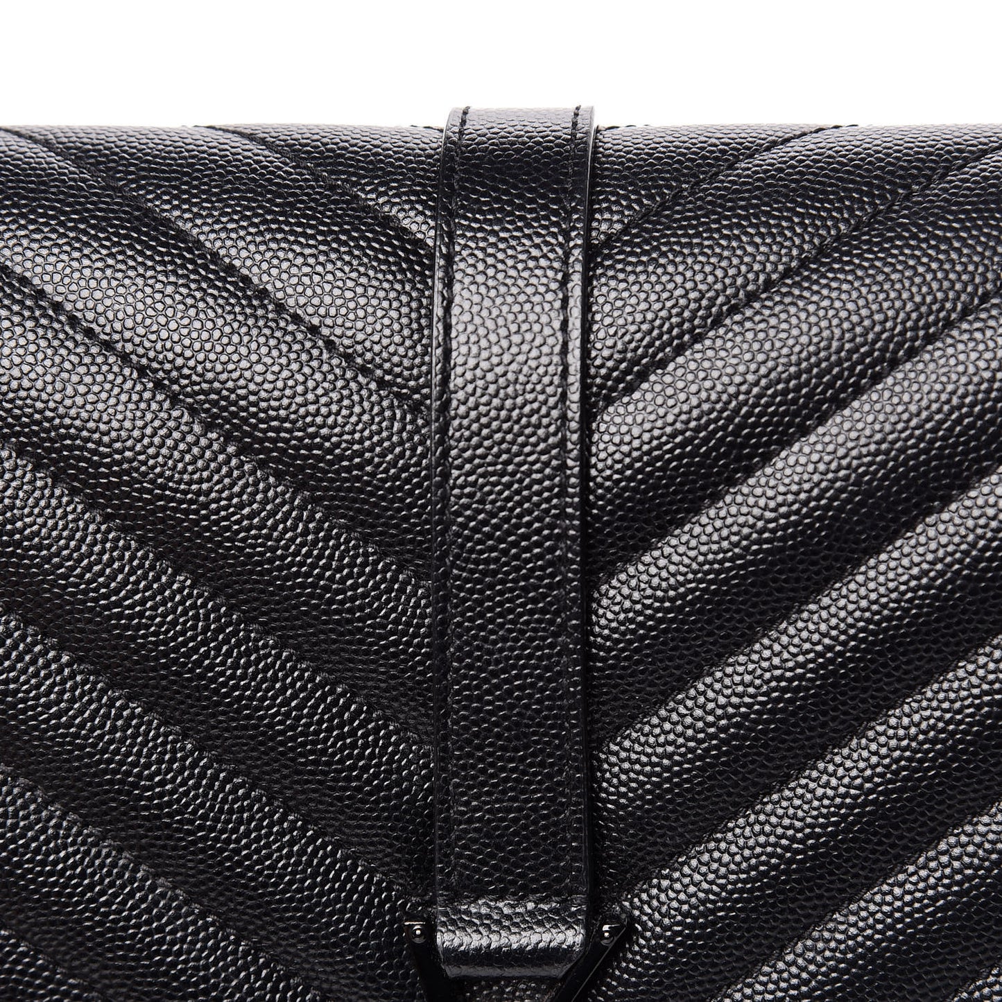 Grain De Poudre Textured Mixed Matelasse Large Triquilt Monogram Monochrome Satchel Black