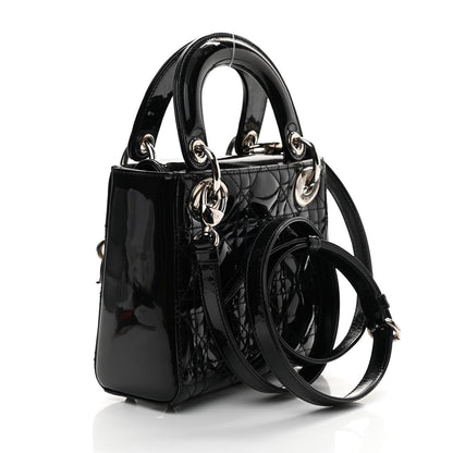 Christian Dior Patent Cannage Mini Lady Dior Black 3 of 9