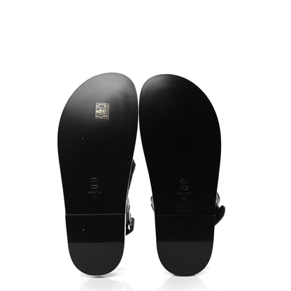 Chanel Lambskin Velcro Dad Sandals 40 Black 4 of 5
