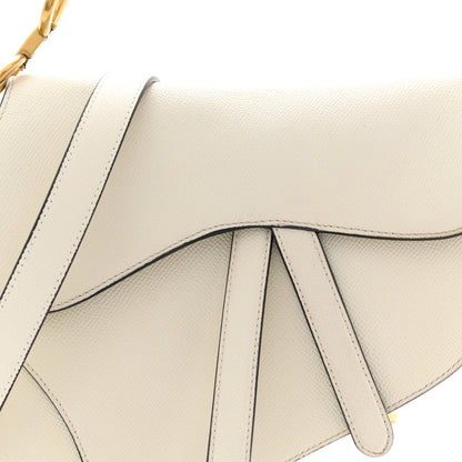 Christian Dior Grained Calfskin Saddle Bag With Strap Latte 8 of 13