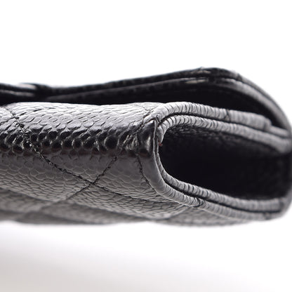 Chanel Caviar Quilted Flap Card Holder Black 10 of 11