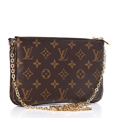Louis Vuitton Monogram 2019 Christmas Animation Double Zip Pochette 3 of 10