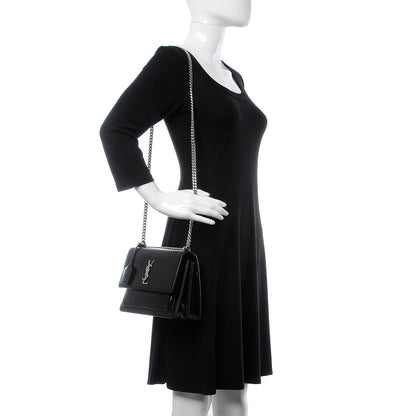 Saint Laurent Patent Medium Monogram Sunset Black 3 of 12