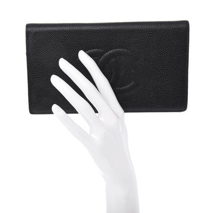 Chanel Caviar Timeless CC Yen Wallet Black 2 of 9